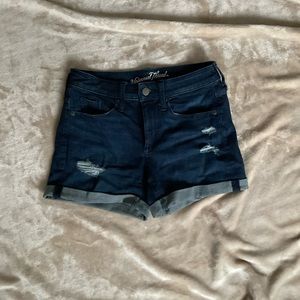 High Rise Jean Shorts